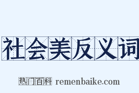 社会美反义词是什么意思的图片